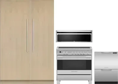 5 Piece Package Includes Refrigerator, Freezer, Range, Hood And Dishwasher